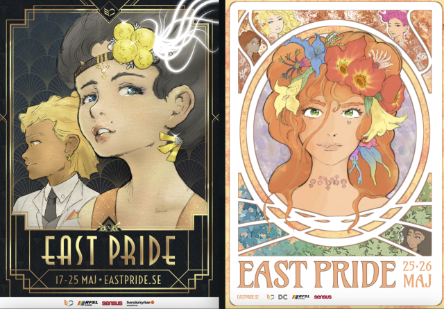 Tidigare East Prideaffischer skapade av Skyhook